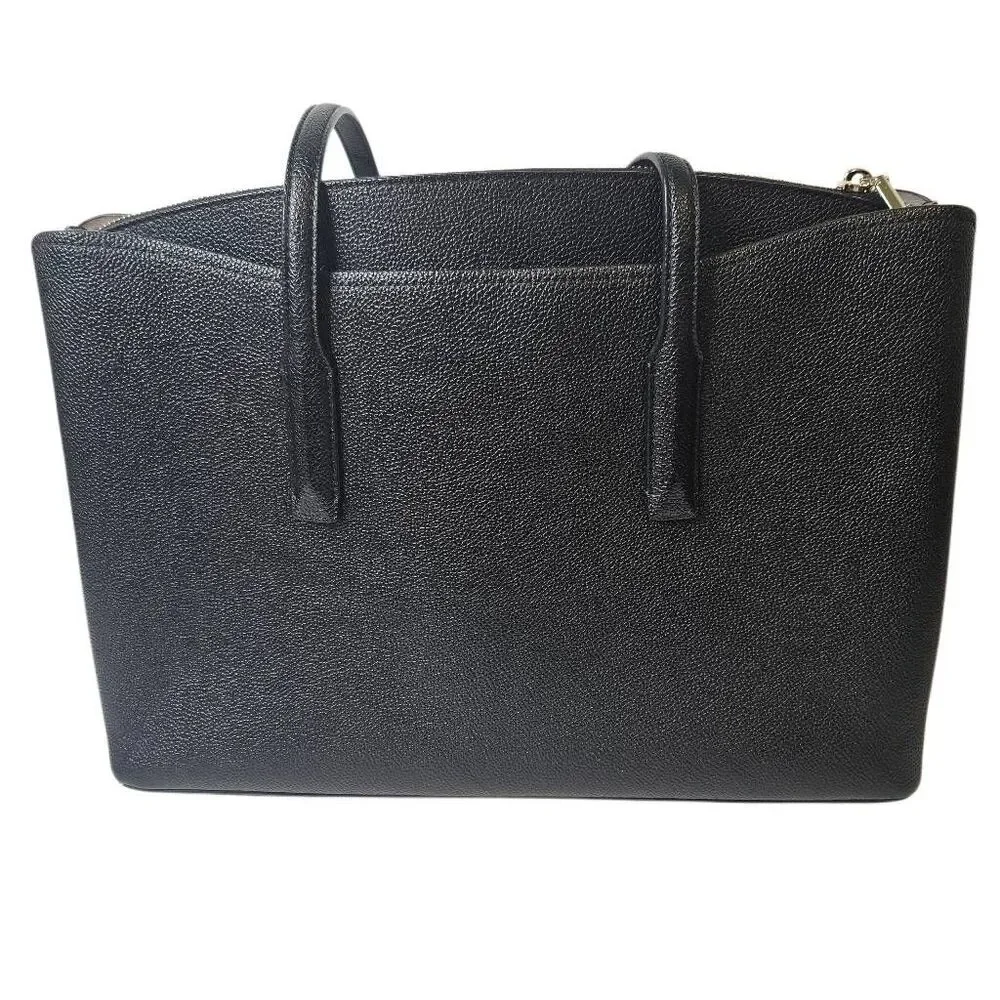 Kate Spade Margoux large black leather satchel/tote.